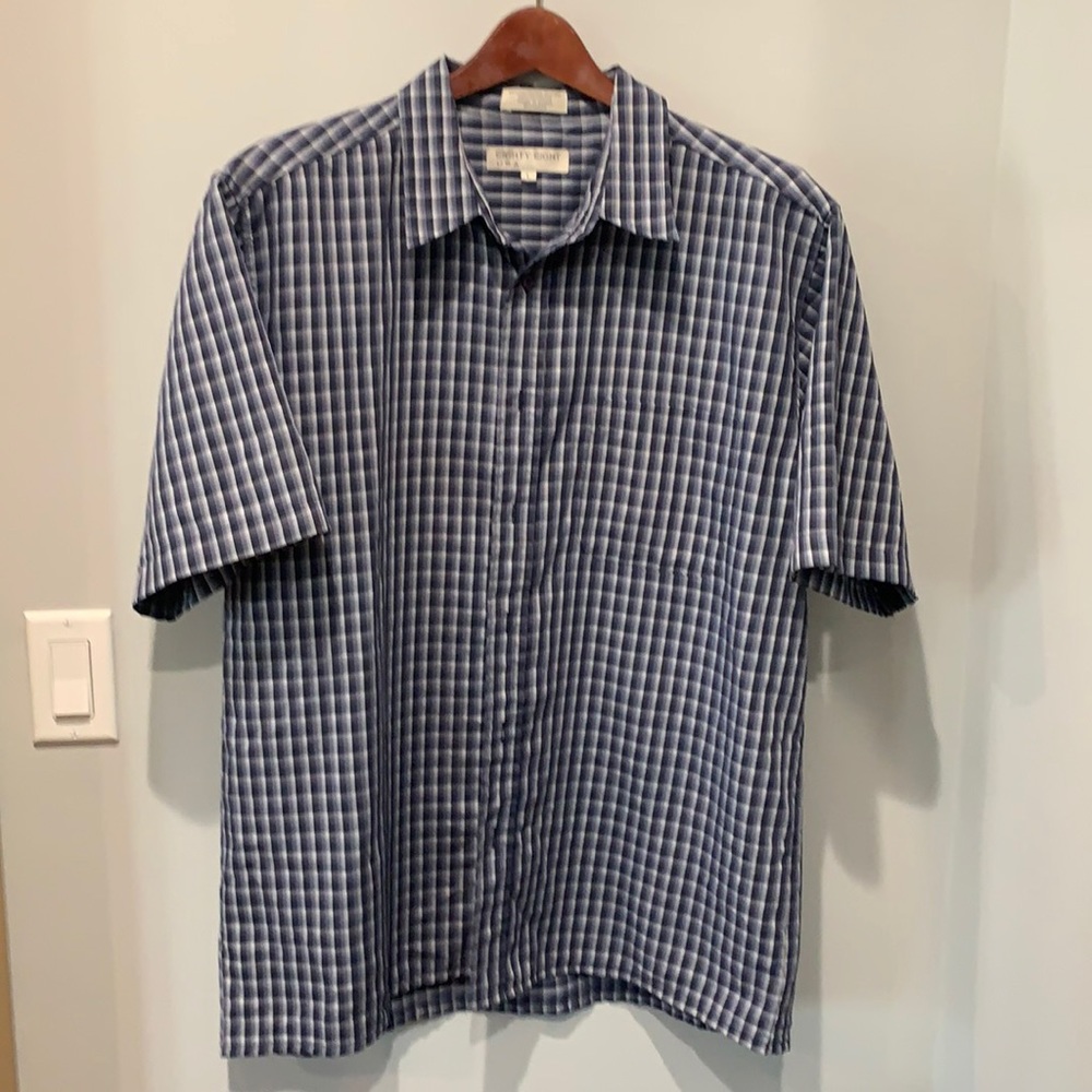 Blue/black/white/gray Eighty Eight button shirt